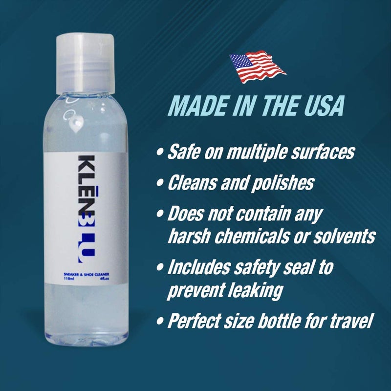 KLENBLU Premium Professional Sneaker Cleaner by KlenBlu - Liquid Shoe Cleaning Solution - Restore Whites, Leather, Suede, Canvas, Knit, Mesh, Rubber and Other Fabrics - Image 2